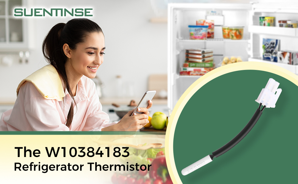 WPW10384183 W10384183 Refrigerator Thermistor Compatible