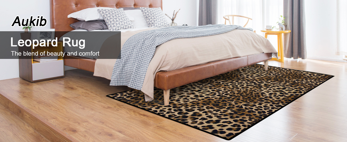 leopard print rug non-slip rugwashable living room rugbedroom area rugwashable area rugs 5x7