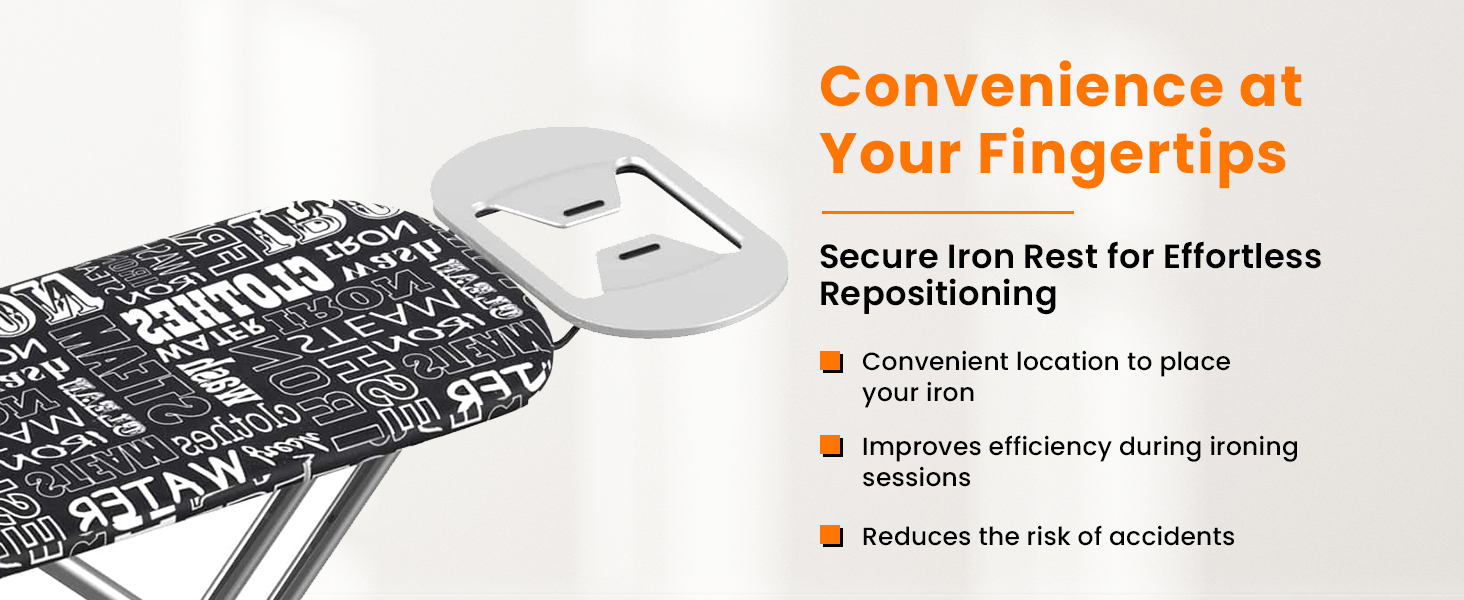 Berlin Iron Table,Three legged ironboard,Stylish Ironboard,Black Textured Fabric