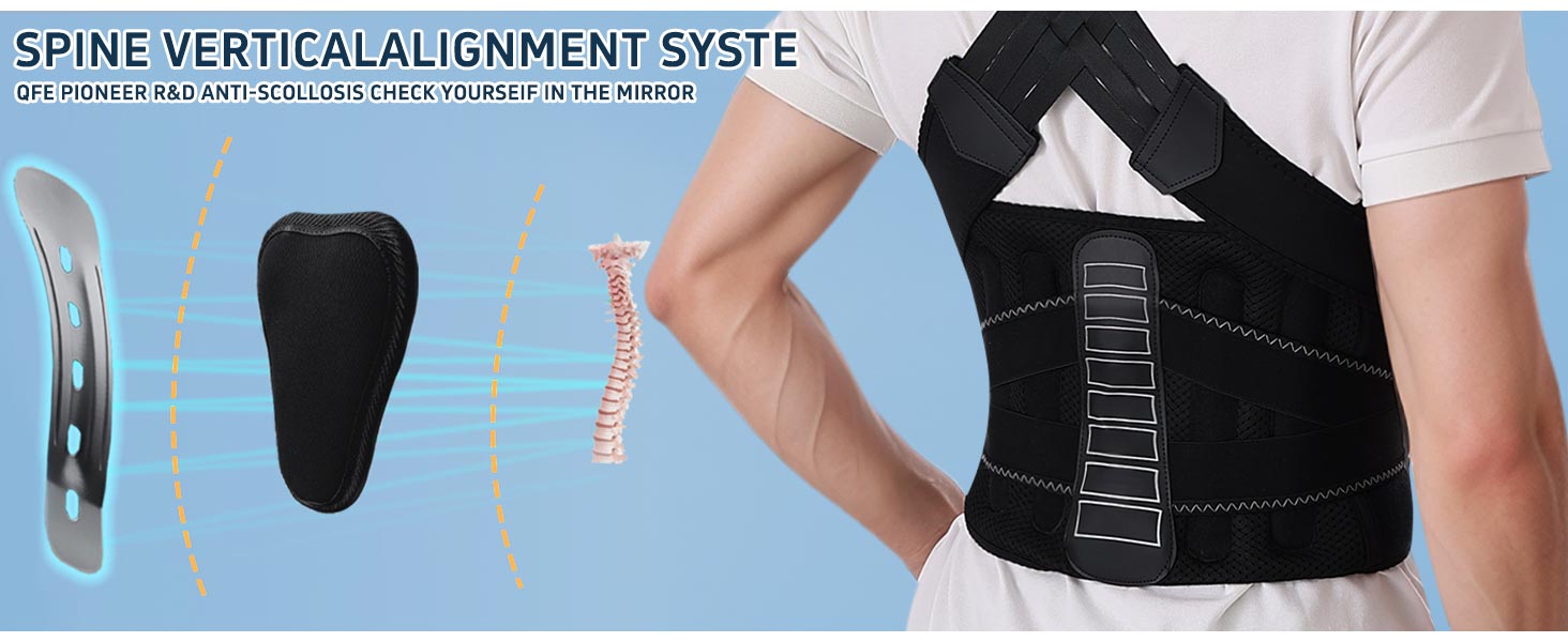 QFE Posture Corrector for Women and Men Back Brace