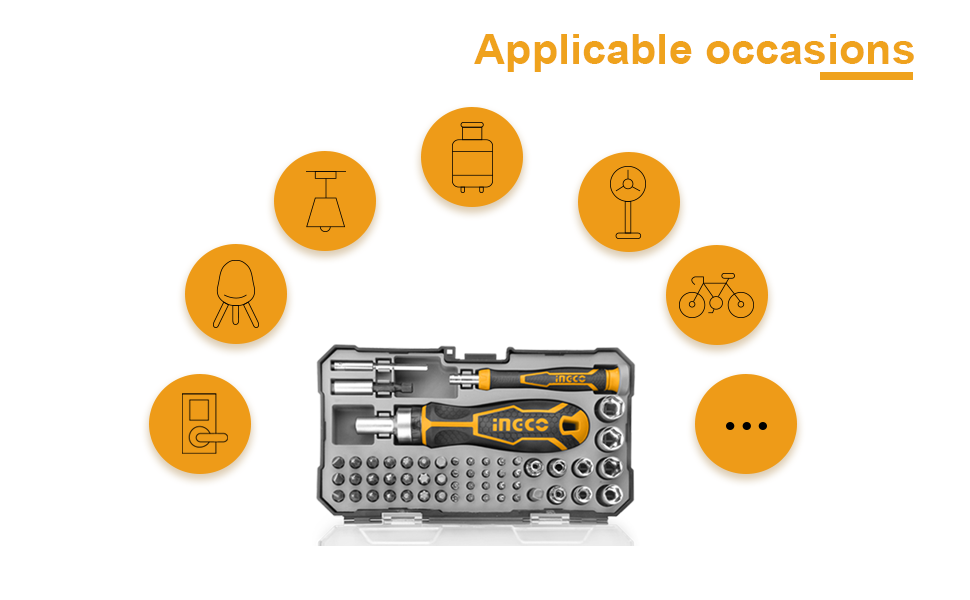 INGCO 55 Pcs Screwdriver Bits Set, Precision Screwdriver Set with