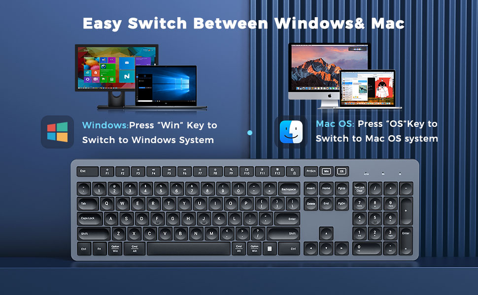 USB C Keyboard Mouse for MacBook, 2 in 1 Jiggler Mouse