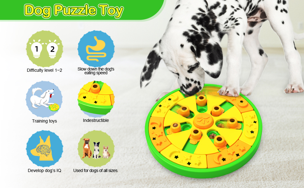 TENGDEE Interactive Dog Toys for Dog Training, Dog Puzzle Toys for