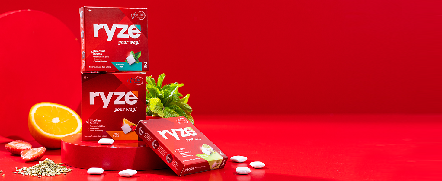 Buy RYZE Nicotine Gum 2mg Fresh Fennel Soft Chew, Easy on Throat