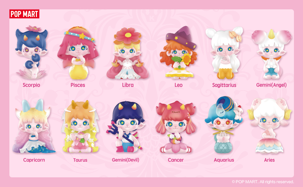 POP MART Zoe Flower Whispering Zodiac Series1PC Pop Figuren Zufällige Figuren Actionfiguren