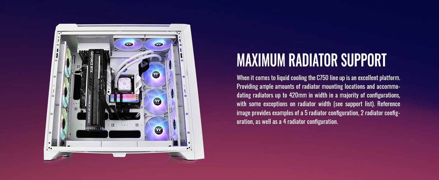 Thùng Máy Tính Thermaltake Thermaltake CTE C750 TG 9 CTE C750 TG ARGB Snow Full Tower Chassis