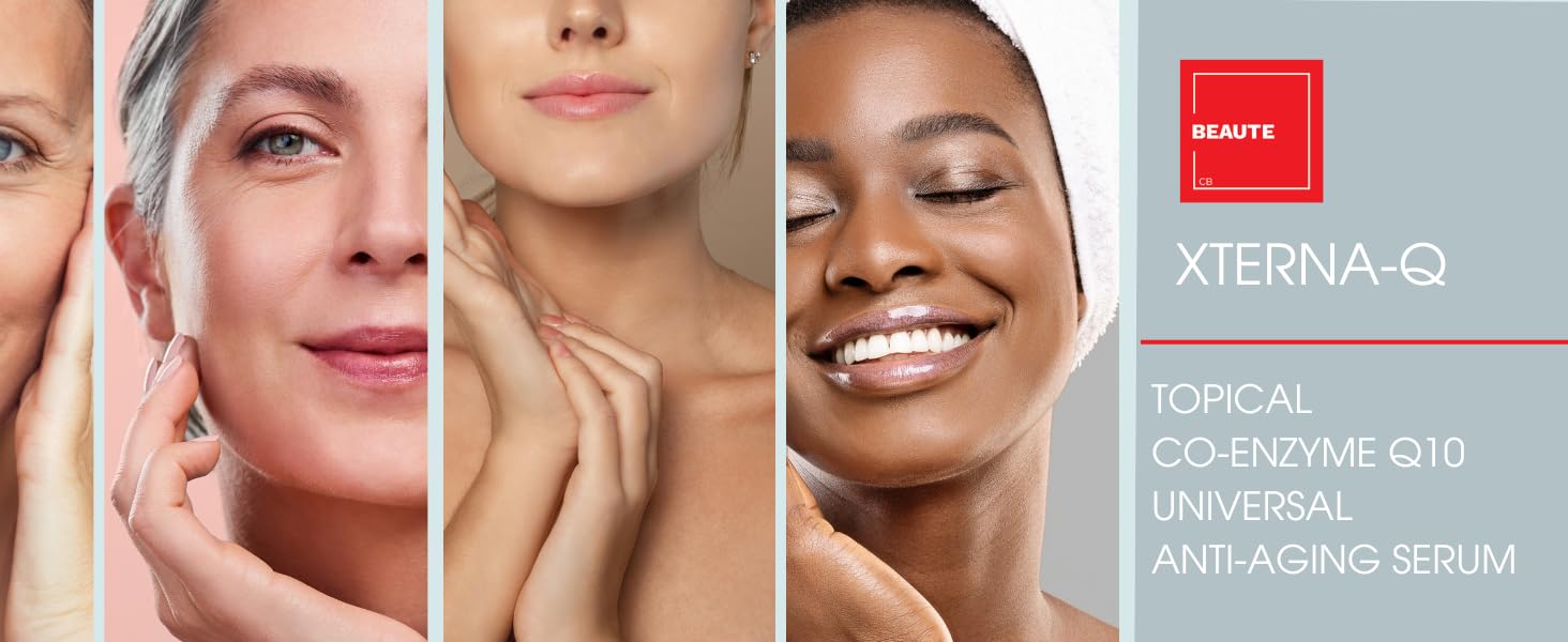 images of four women, various ages and ethnicity, smiling with smooth, glowing skin