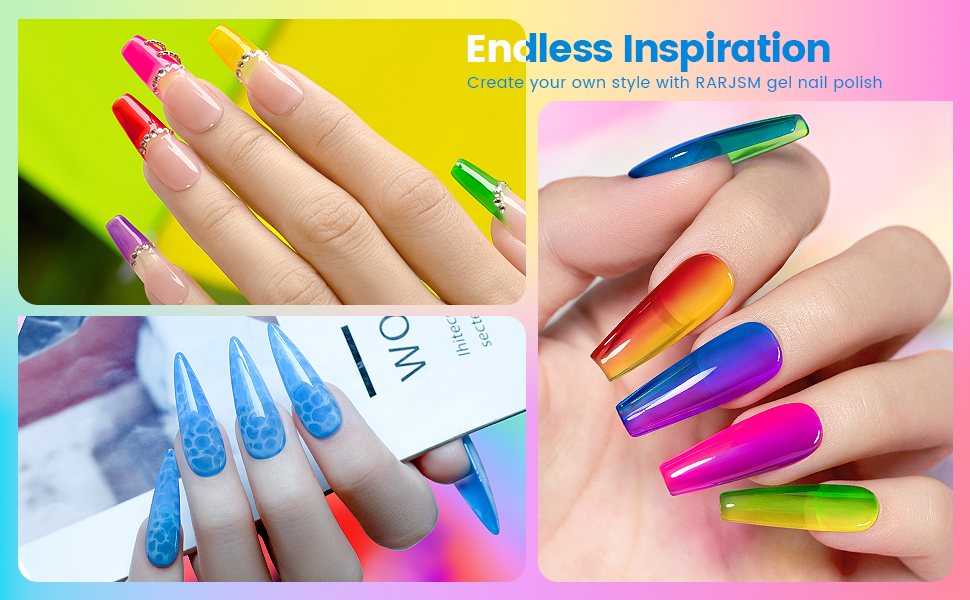 neon blue gel polish neon orange gel nail polish jelly nail gel polish