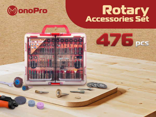 【Adz】HOU MofaKeyboardCaseiPadAir/Pro MonoPro 476 PCS Rotary Tool Accessories Kit, 1/8-in Shank