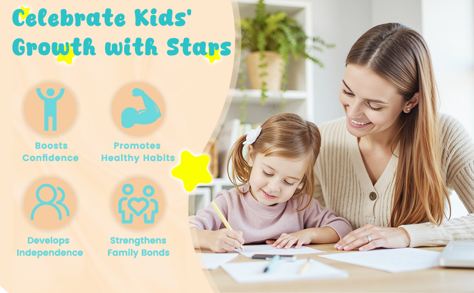 Magnetic Star Reward Jar for Kids, Personalized Smiley Face Reward System