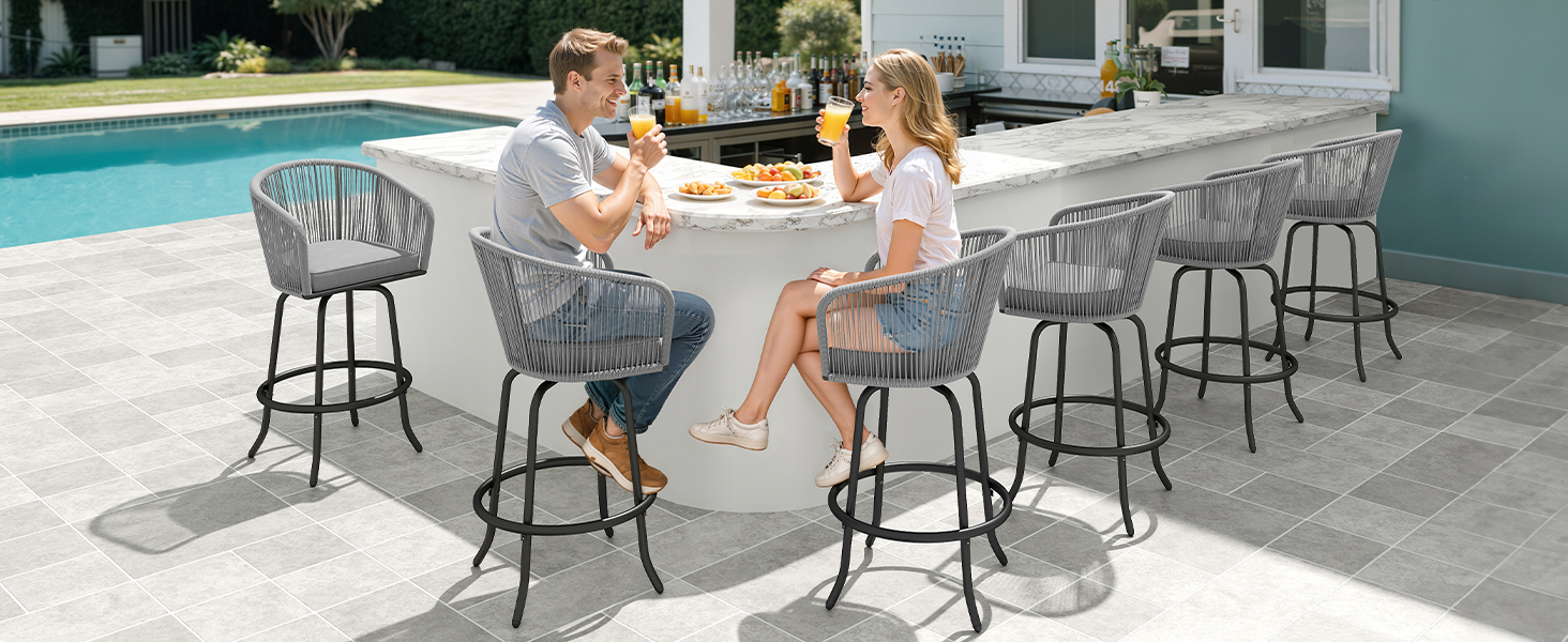 patio swivel bar stools