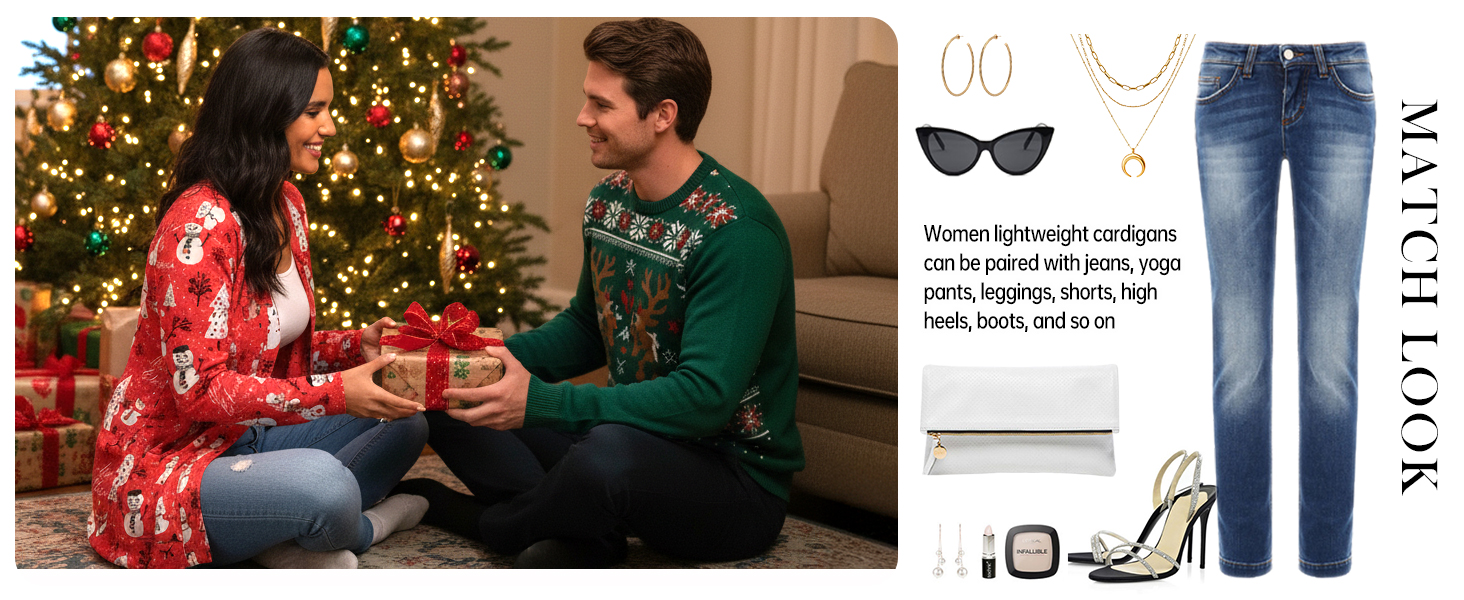 light chrismas cardigan