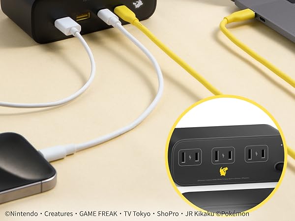 Amazon.co.jp: Anker USB付き電源タップ ピカチュウモデル(USB