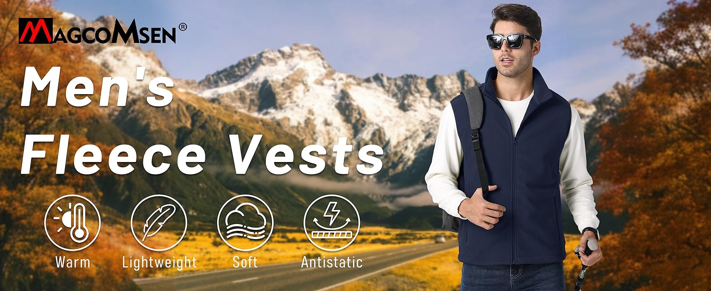 men's fleece vests