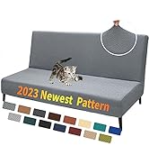 XINEAGE 2023 Newest Futon Cover Stretch Armless Sofa Bed Cover Anti-Slip Furniture Protector With...