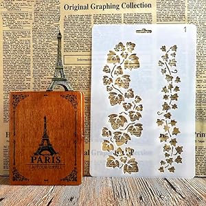 Amazon.co.jp: Copeflap ステンシルシート 花 葉っぱ 12枚組