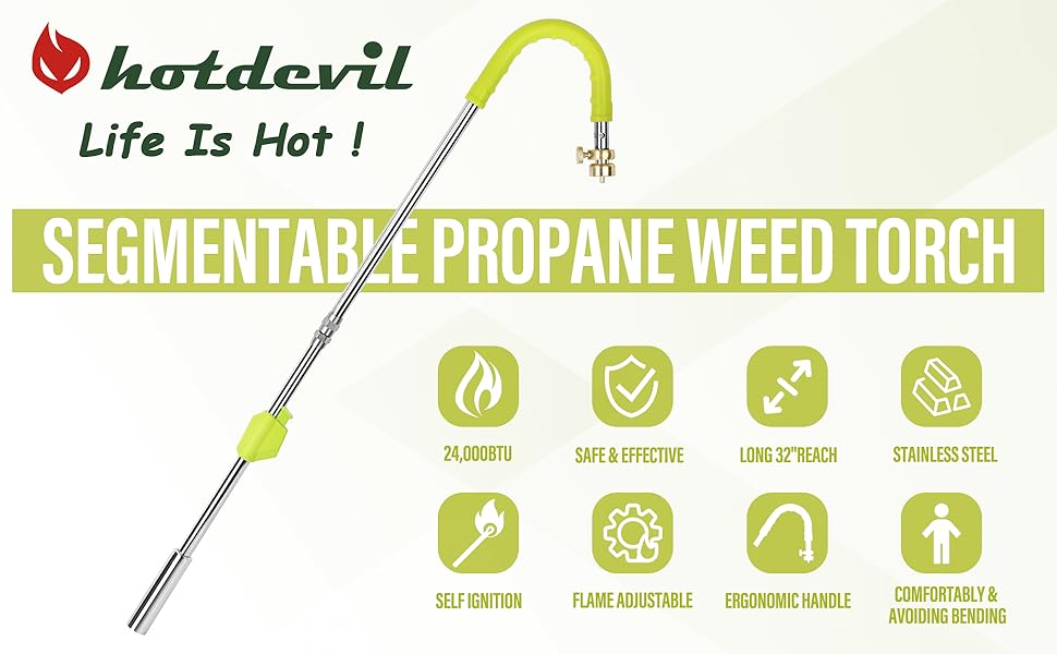 SEGMENTABLE PROPANE WEED TORCH