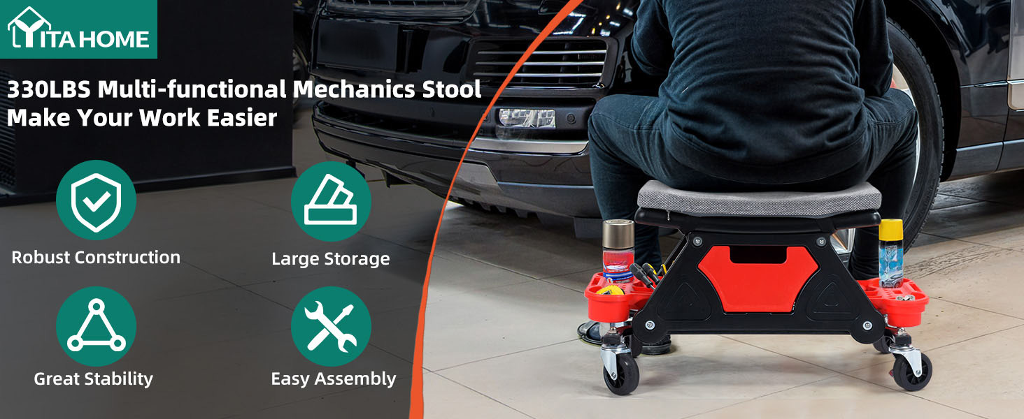 Mechanic Stool with Wheels