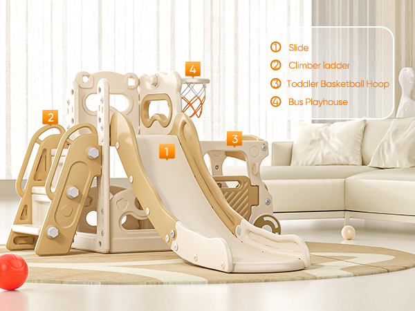 Amazon.com: Lischwert 5 in 1 Toddler Slide, Indoor Slides