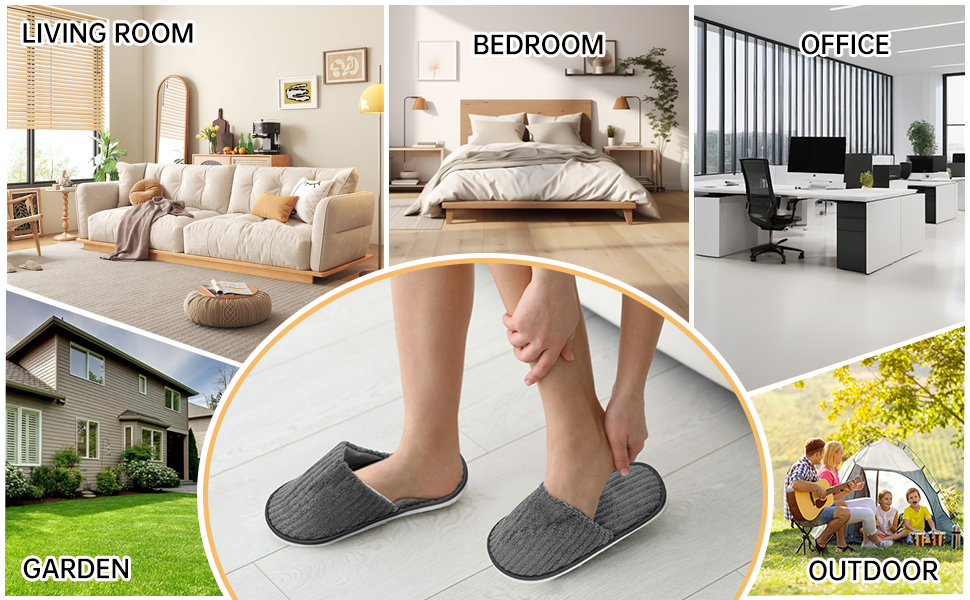 FutrLiv Coral Fleece Slippers - 5 Pairs of Unisex Closed-Toe Non-Slip Hotel Slippers, Ideal for Home, Travel, and Guest Use, Comfortable & Portable 17 shoe