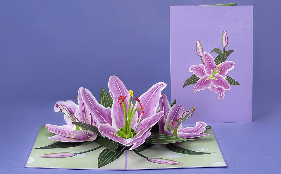 Paper Love Lilies Pop Up Card
