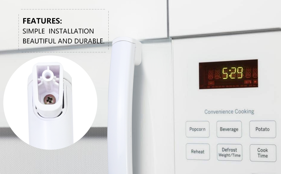 WB15X10276 Microwave Replacement Handle White Compatible