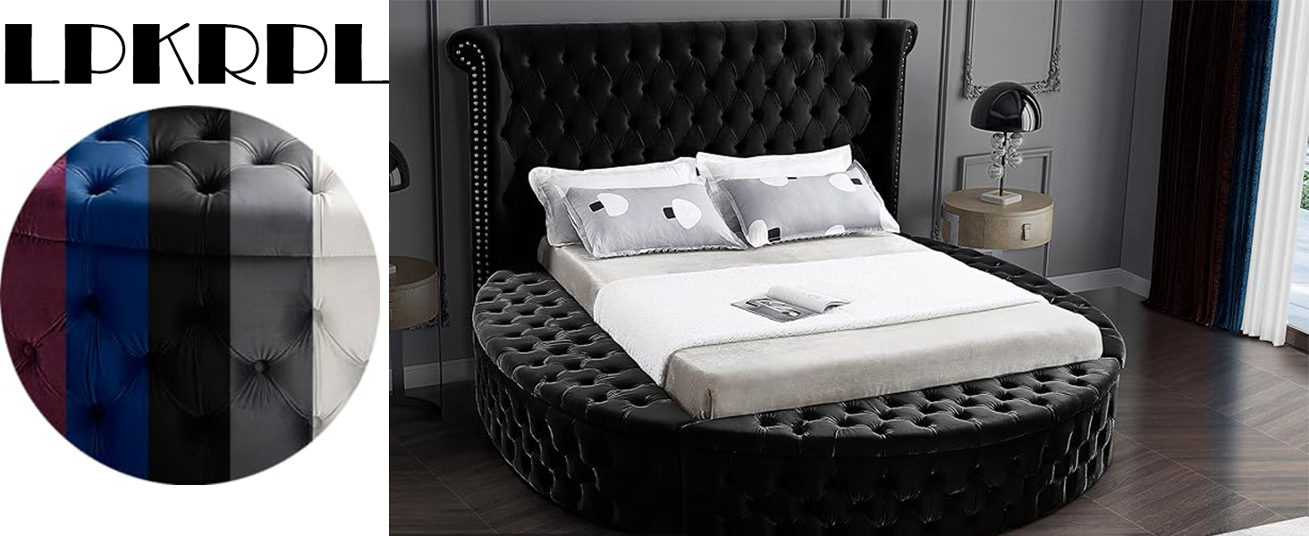 Queen Size Bed Luxury Round Bed Frame