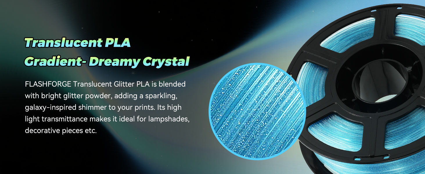 Translucent PLA Gradient- Dreamy Crystal