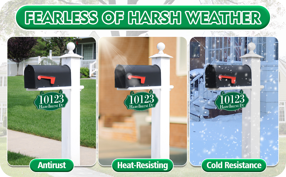 Hanging Mailbox Number Sign Plaque Mailbox Numbers for