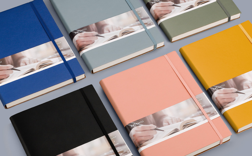 EMSHOI Bullet Dotted Journal Notebook, 192 Numbered Pages