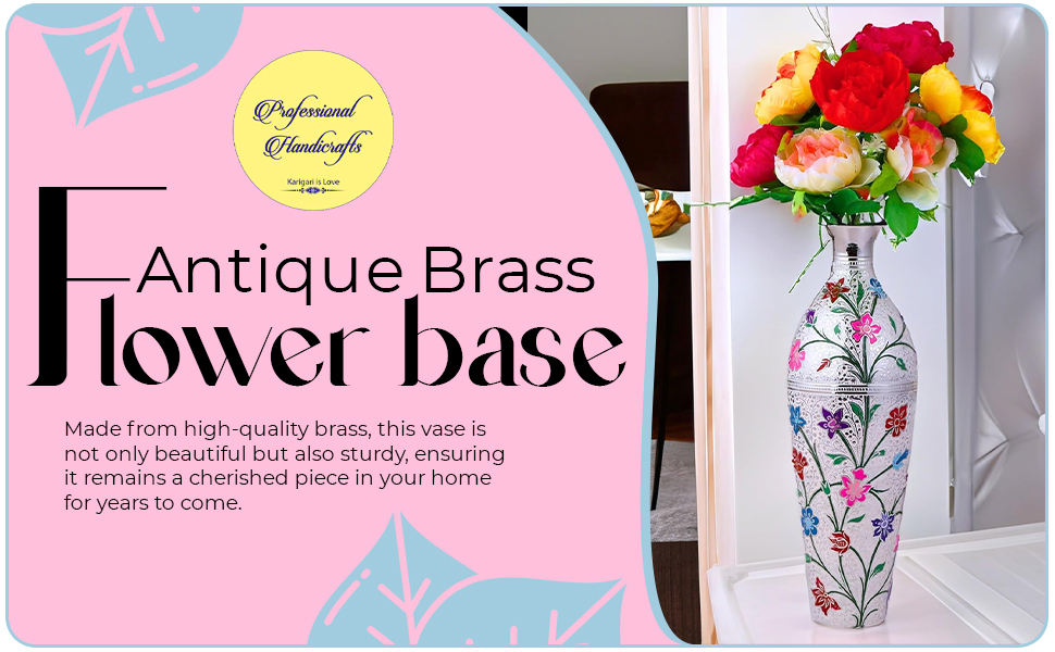 SPN-JGSP Handicraft Brass Flower Vase for Home Decor