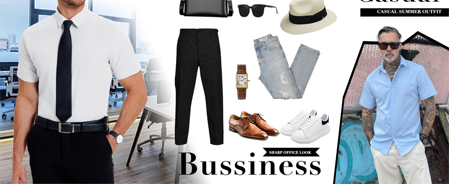 casual button up shirts for men