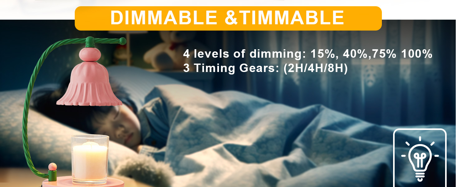 Candle Warmer Lamp with Timer and Dimmer