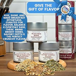 아침 식사를 위해 만들어졌습니다: 아침 식탁을 위한 양념 | 선물 포장 3개 1세트