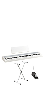88鍵 電子ピアノKORG B2ホワイト スタンド・ペダル付き Amazon | KORG(コルグ) 電子ピアノ B2 88鍵盤/初心者/譜面立て