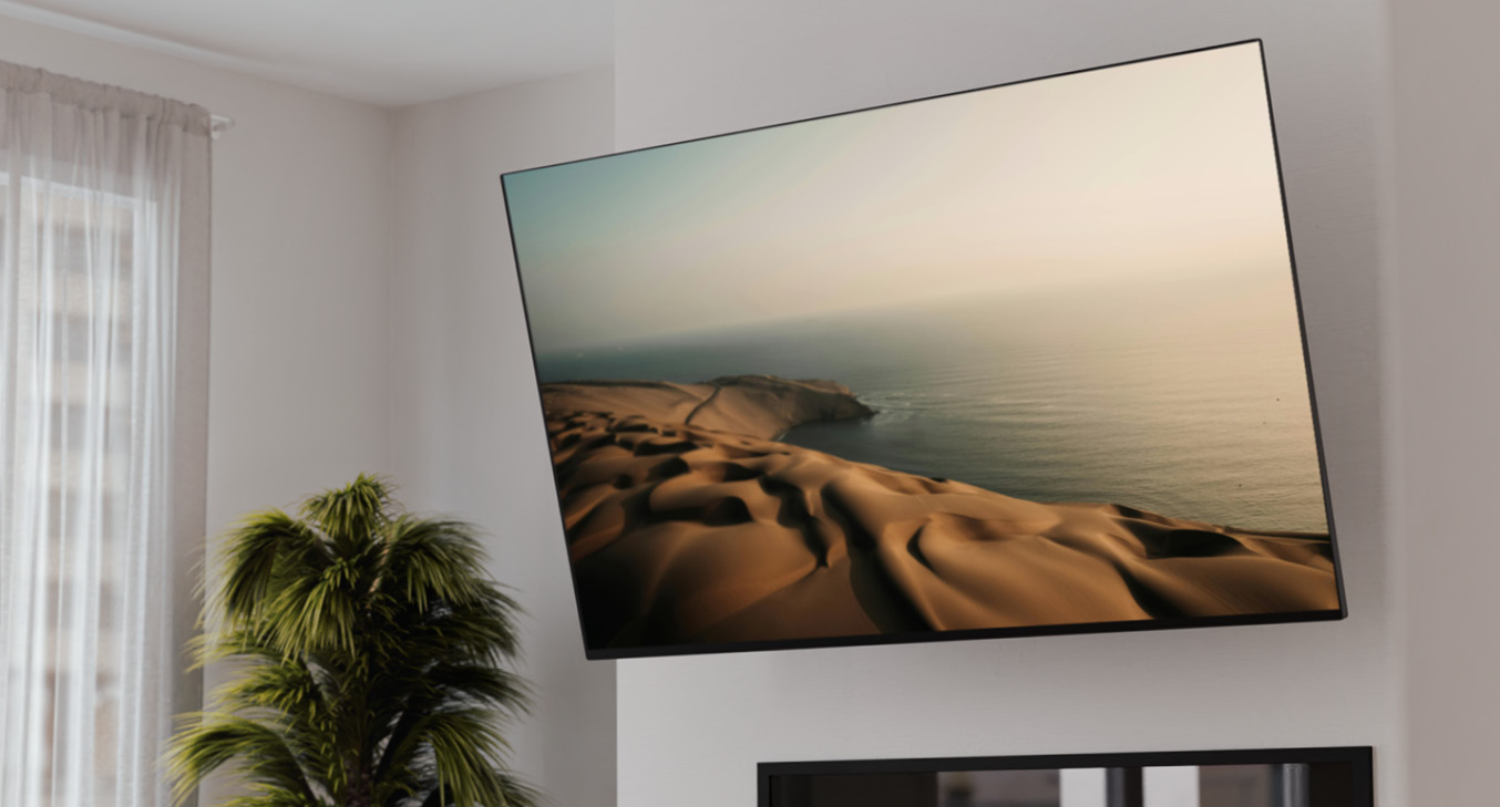 SANUS Full Motion TV Wall Mount for 42-90” TVs up to 125lbs, UL Listed