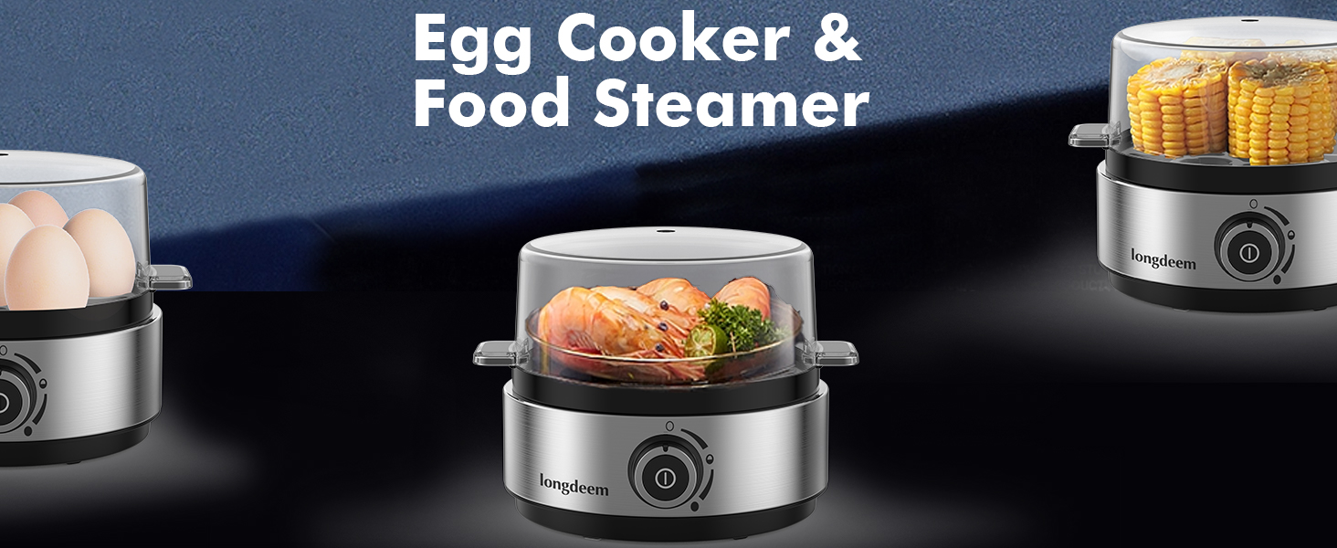 7in1 Rapid Electric Egg Cooker & Vegetable Steamer by