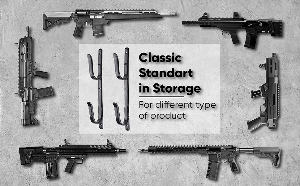 Gun Rack 14" Gun Racks for Wall Truck Gun Racks Rear Window Rifle Rack for