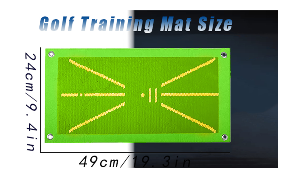 Golf Training Mat for Swing Detection Turf Golf Mat Outdoor Indoor