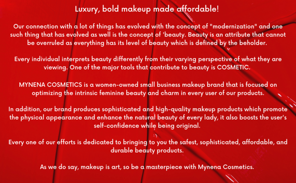 Mynena Makeup Cosmetics ABout us