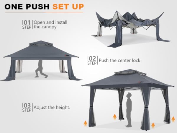 Amazon.com : ABCCANOPY 13x13 Pop Up Gazebo, Outdoor Canopy