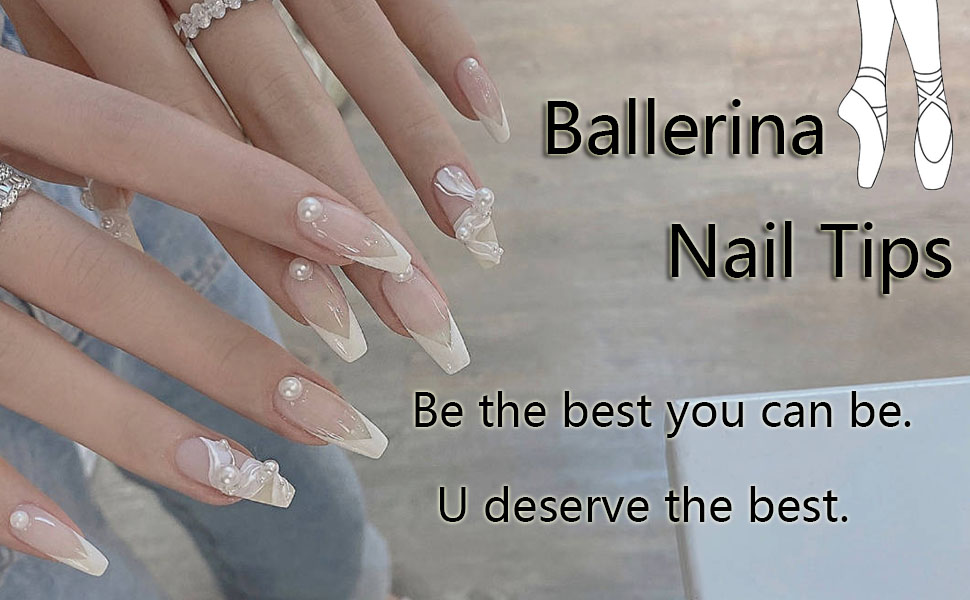 Almond Shaped Nail Tips 500pcs Clear Acrylic Long Nails Full Cover with Case for DIY Nail Art