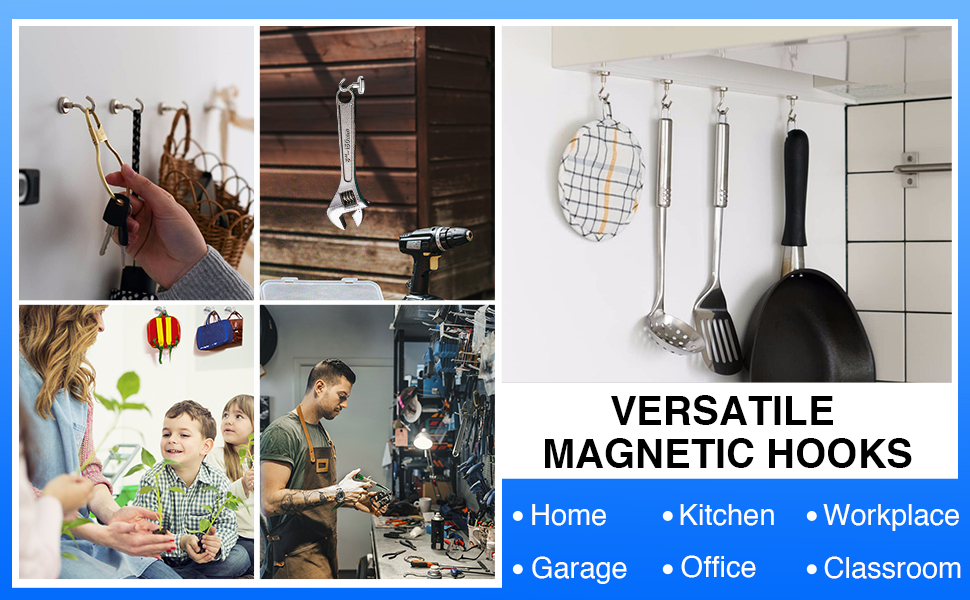 DIYMAG Hooks Heavy Duty, 80 LBS Neodymium Hooks for
