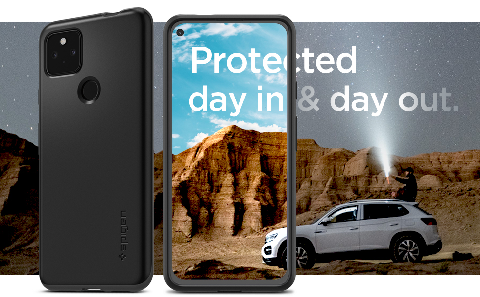 Spigen Rugged Armor Designed for Pixel 5a 5G Case (2021) Black GeeWiz