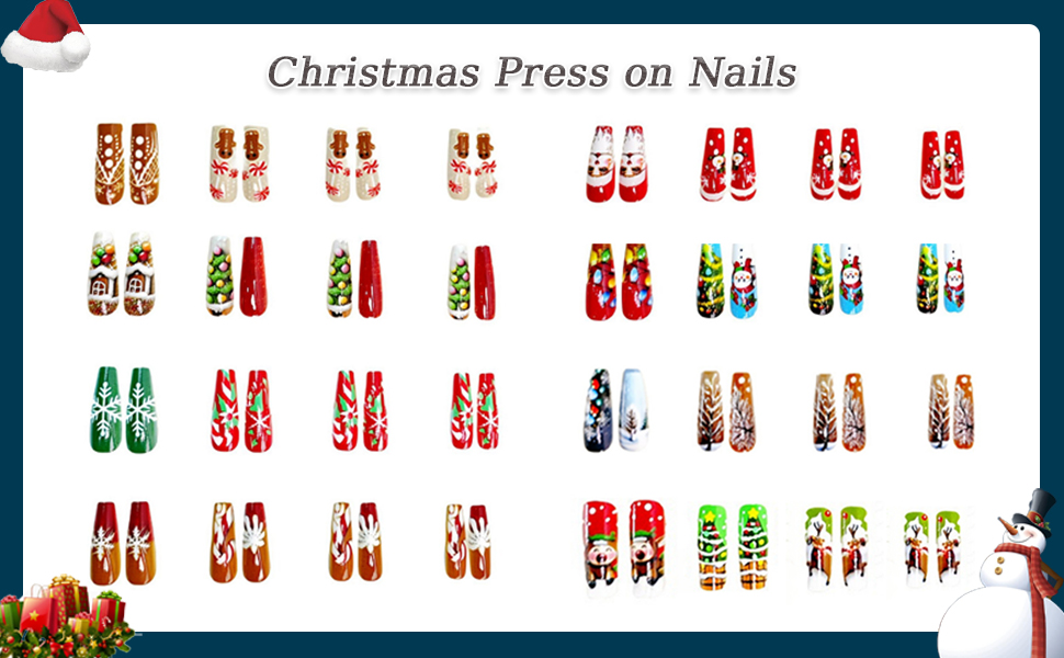 Christmas Press on Nails
