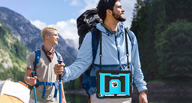 iPad 11th/10th gen case with detachable shoulder strap provides a new assisting function