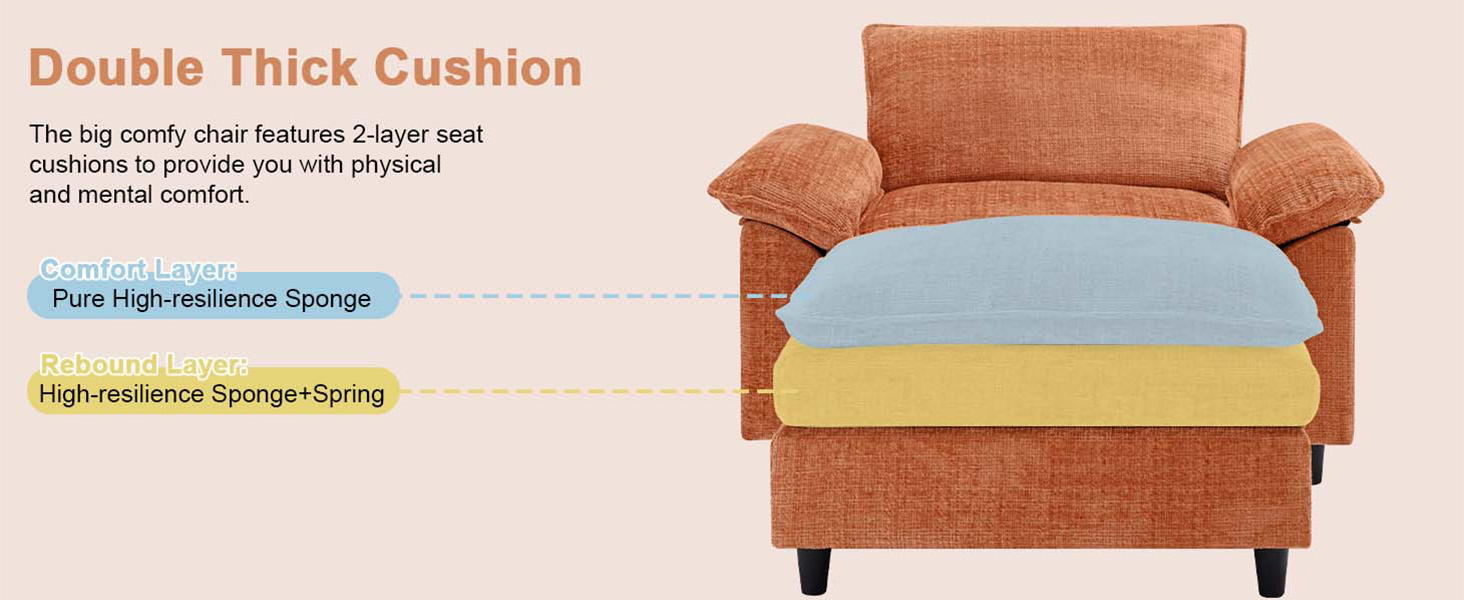 oversized accent chair with ottoman