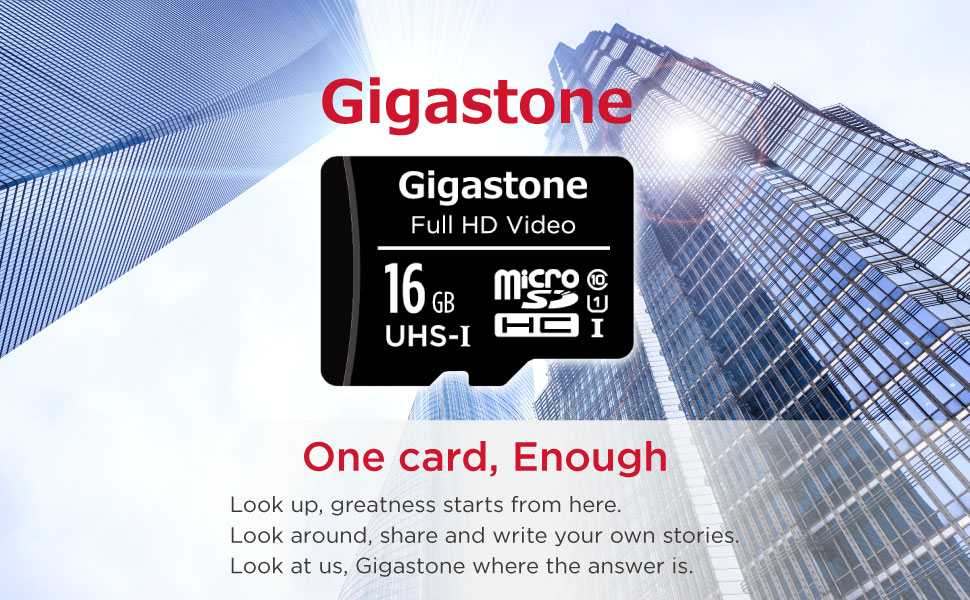 Gigastone Micro SD Card 16GB 2Pack MicroSD HC U1 C10 with Mini Case and SD Adapter High Speed