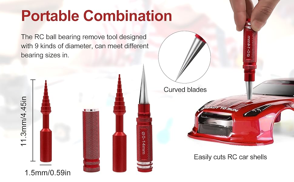 19Pcs RC Car Tool Kit Hex Screwdriver Set Hex Nut Drivers