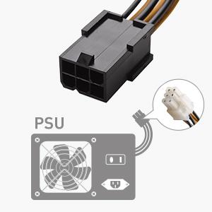 Amazon.co.jp: Cable Matters 2本セット 6ピンPCIe→8ピン PCIe